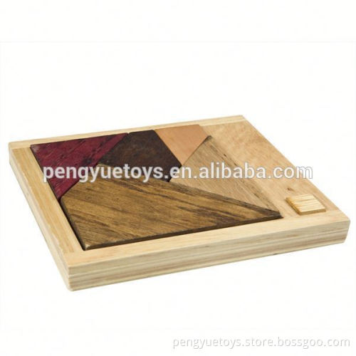 Educational Wooden Tangram , Wooden Pieces Tangram Puzzle , IQ Wooden Tangram for Kids